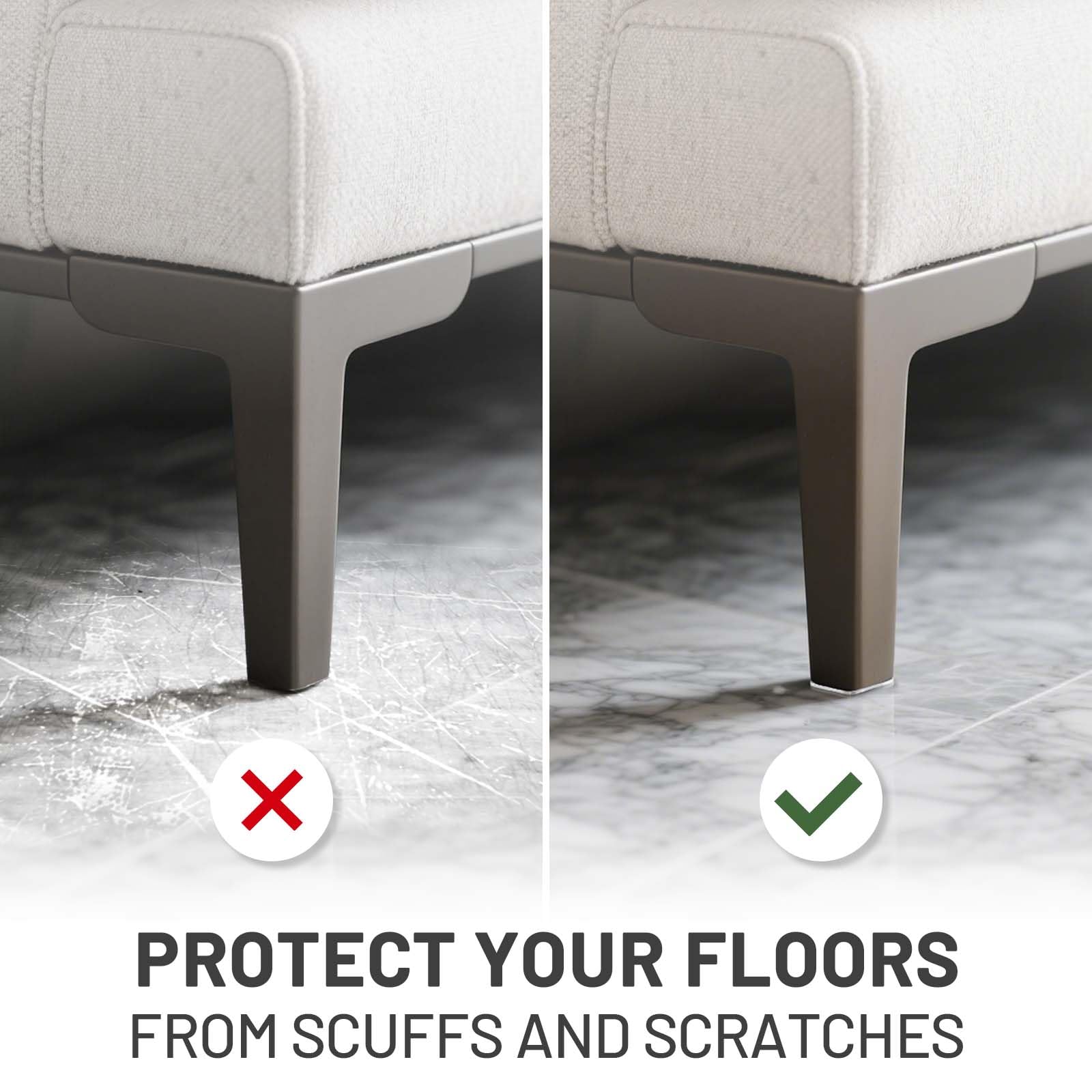 PHIXBEAR floor-protector pads shield floors from furniture marks.
