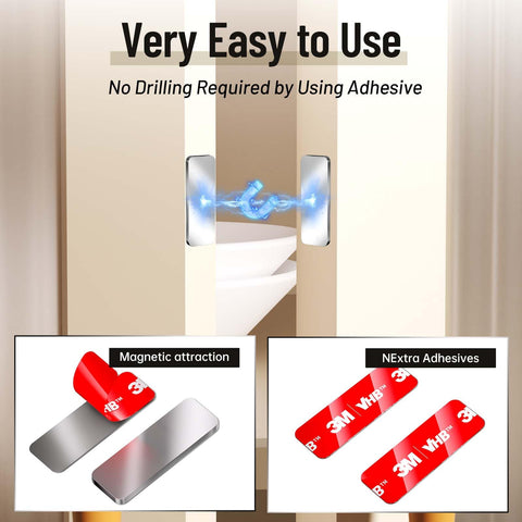 PHIXBEAR stainless steel magnetic door catch installed on a cabinet with a strong hold