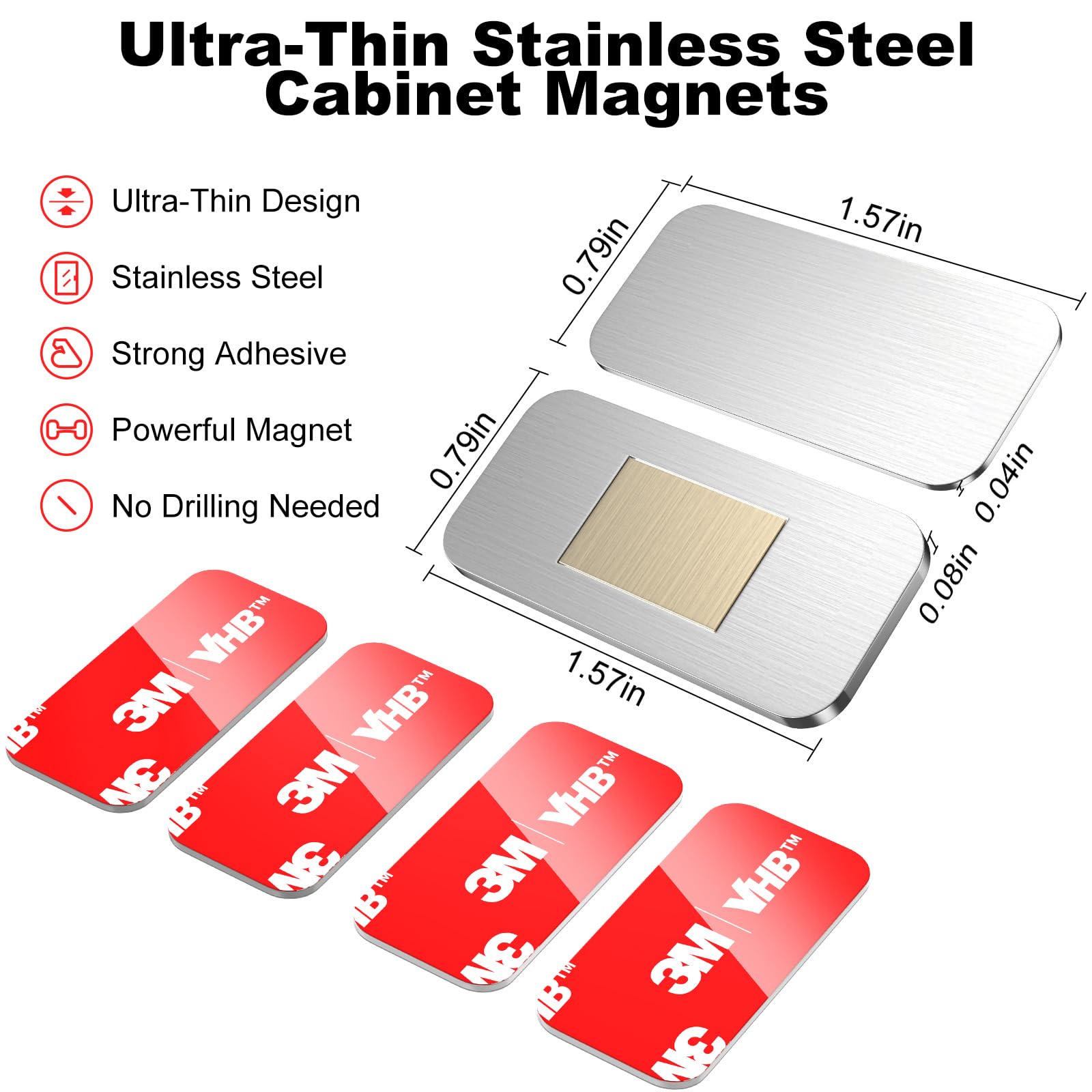 PHIXBEAR ultra-thin invisible design stays hidden behind doors