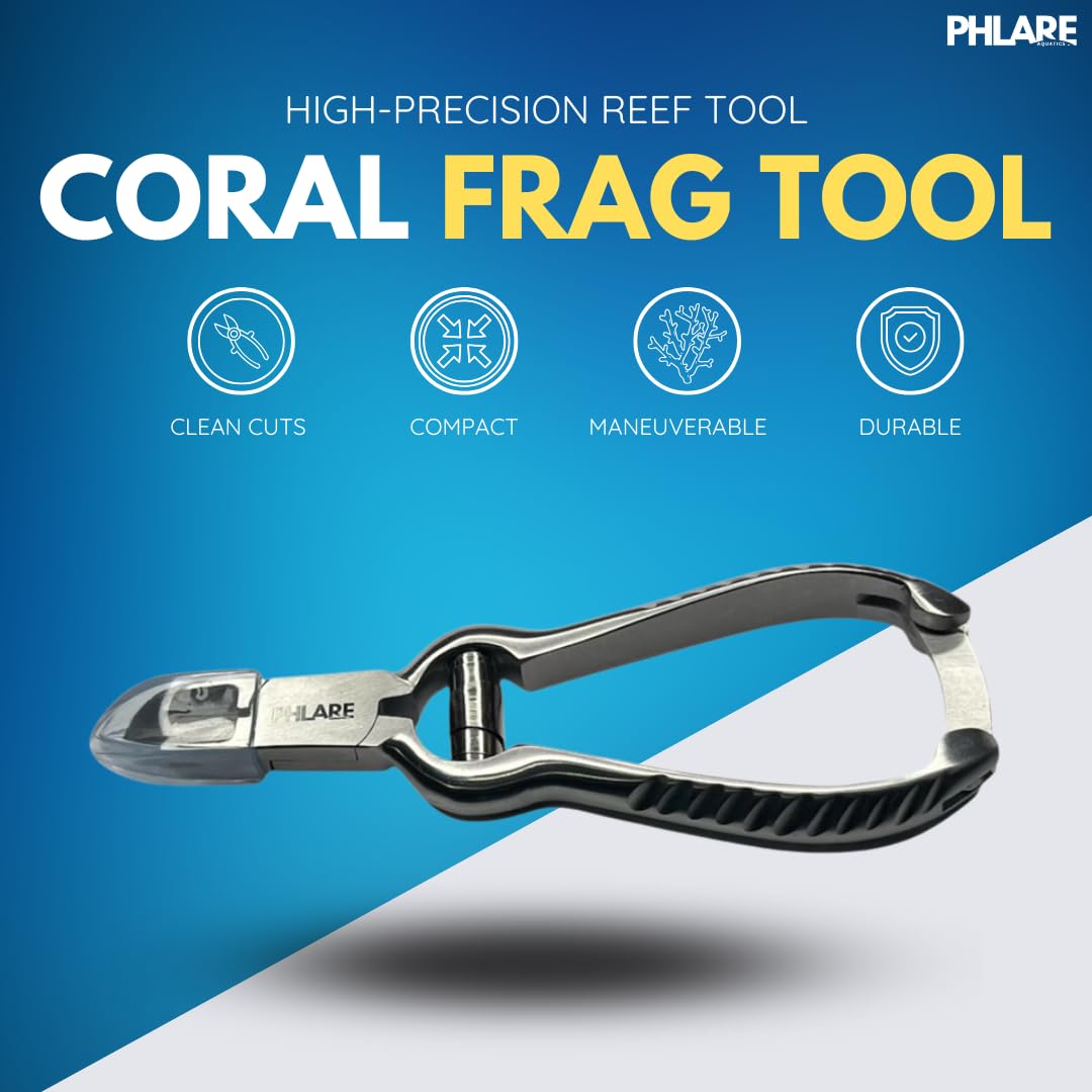 PHLARE Aquatics stainless steel coral scissors ready for reef maintenance.