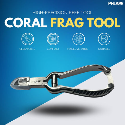 PHLARE Aquatics stainless steel coral scissors ready for reef maintenance.