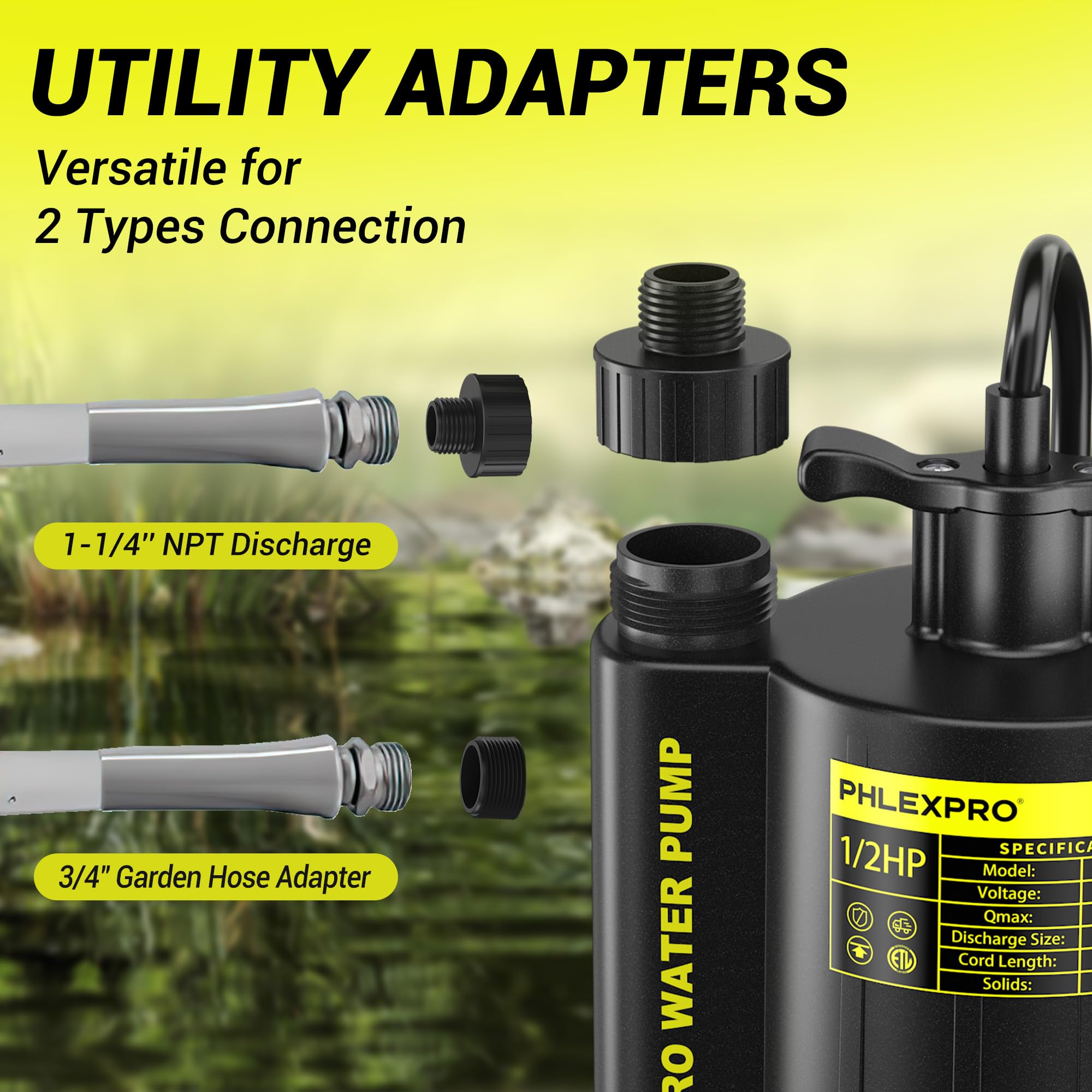 PHLEX PRO submersible design for use in wet environments.