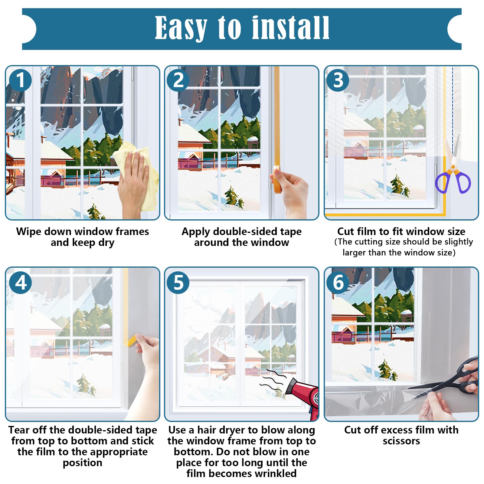 Phoncoo clear window film preserving outside light while insulating.
