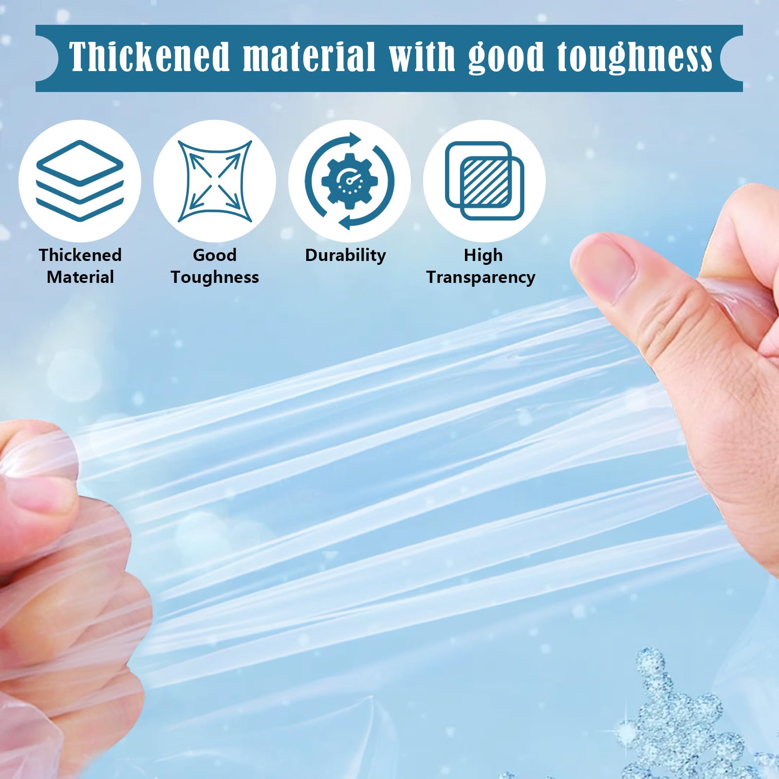 Phoncoo close-up of thickened POF material for durability and clarity.