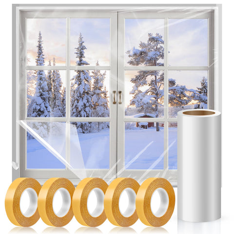 Phoncoo window insulation film applied on a window for a clear view.