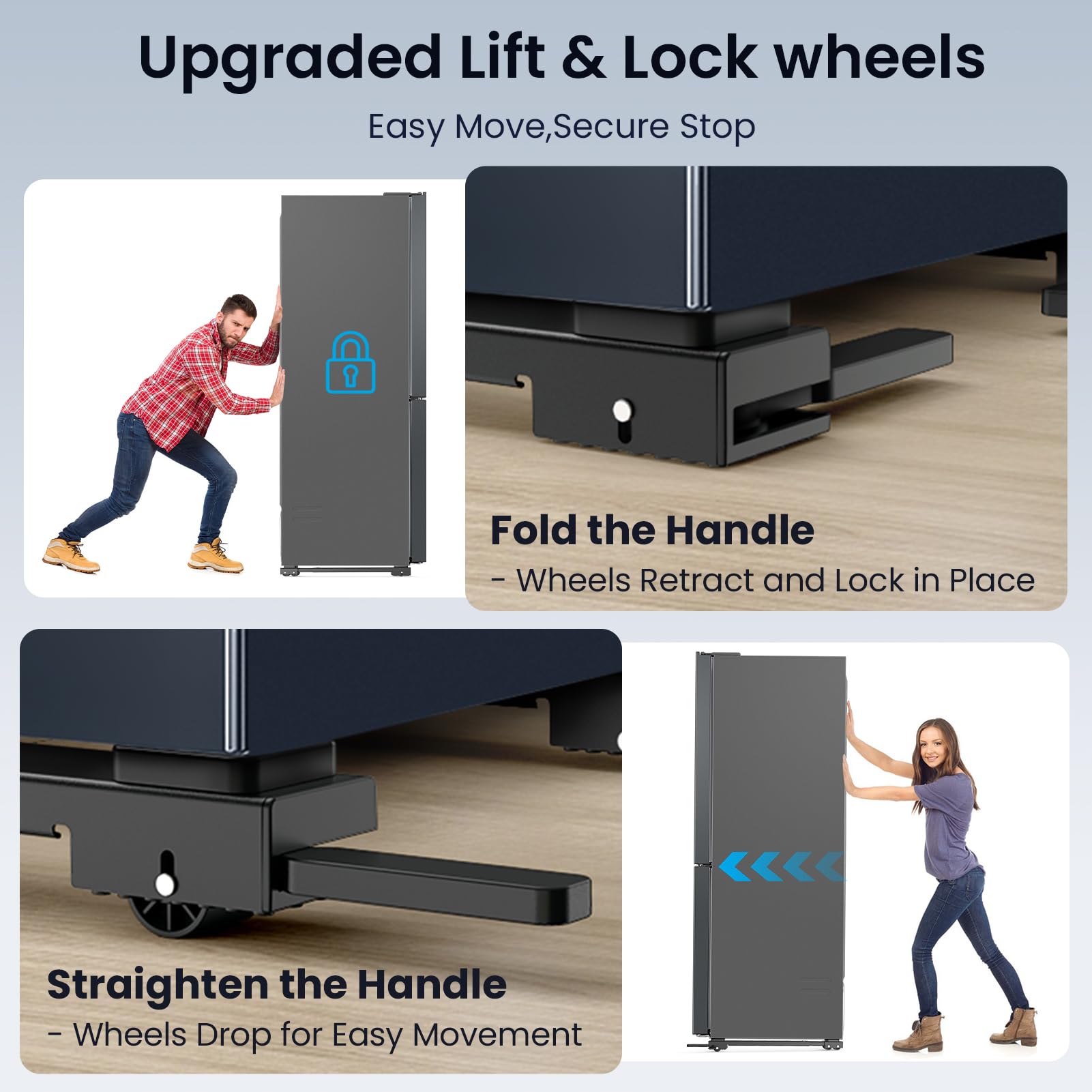 PHOPHO adjustable dolly accommodates 20–32 inches for various machines.