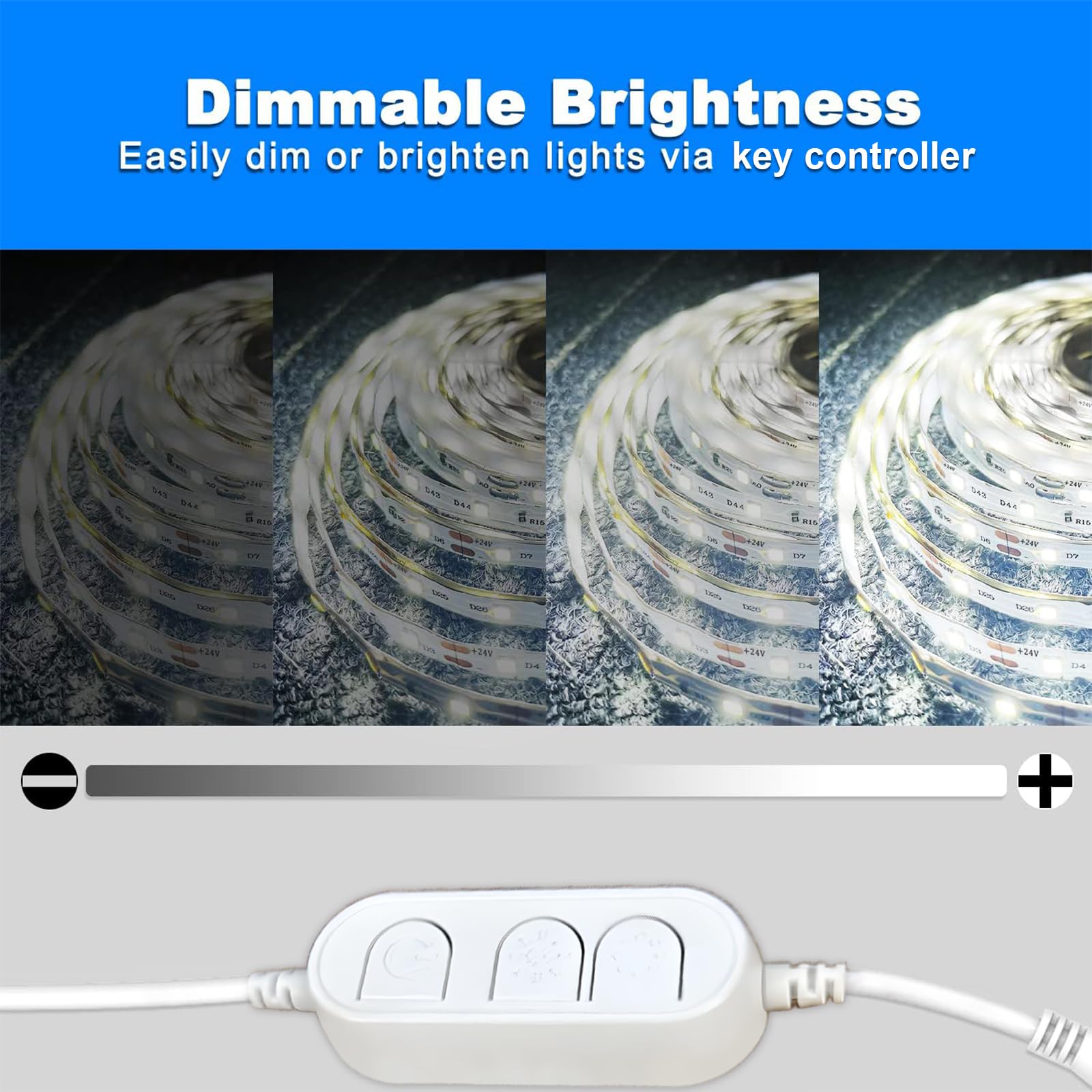 Phopollo 6500K daylight LED creates bright ambience for desks and mirrors