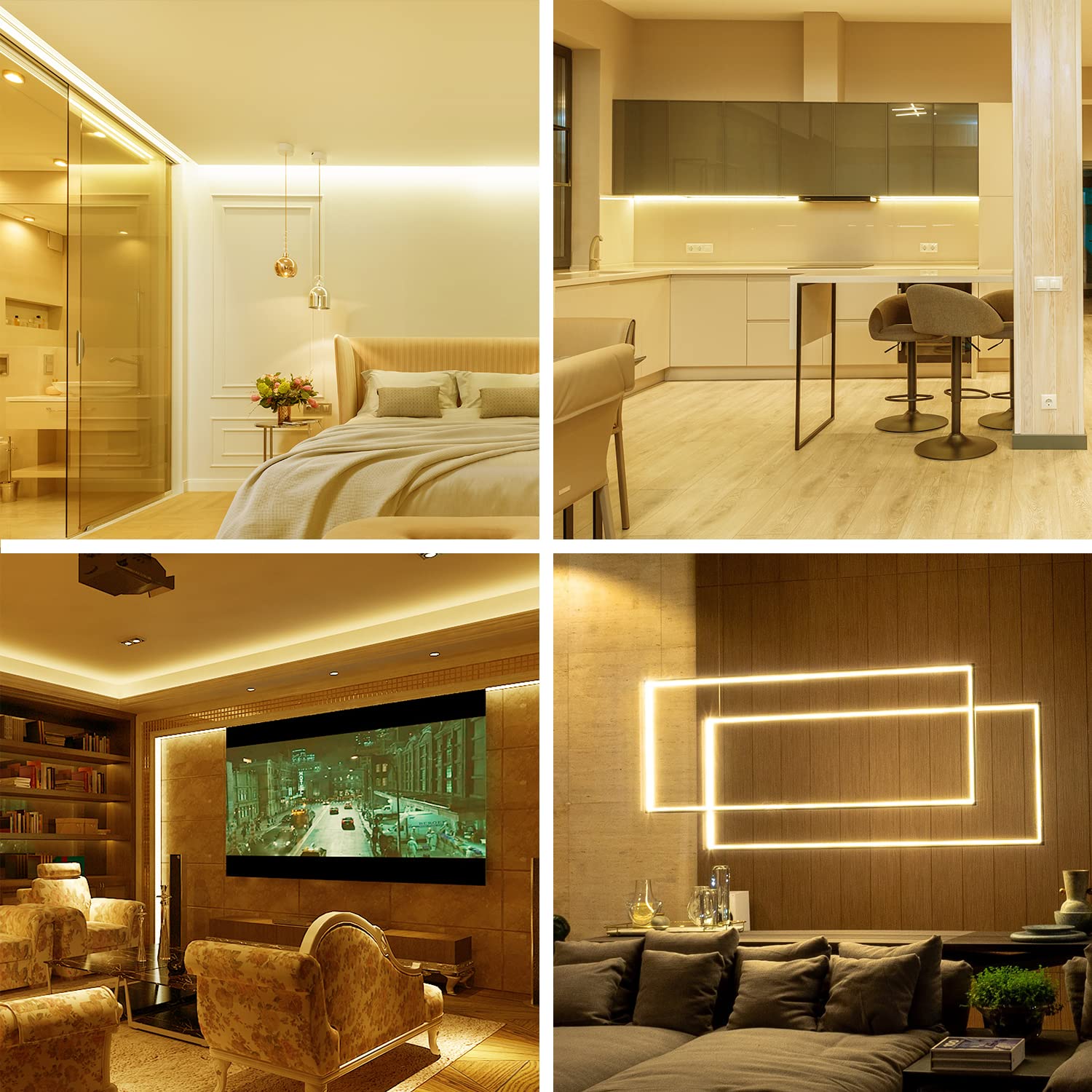 phopollo corner installation showing flexible LED strip around architectural edge