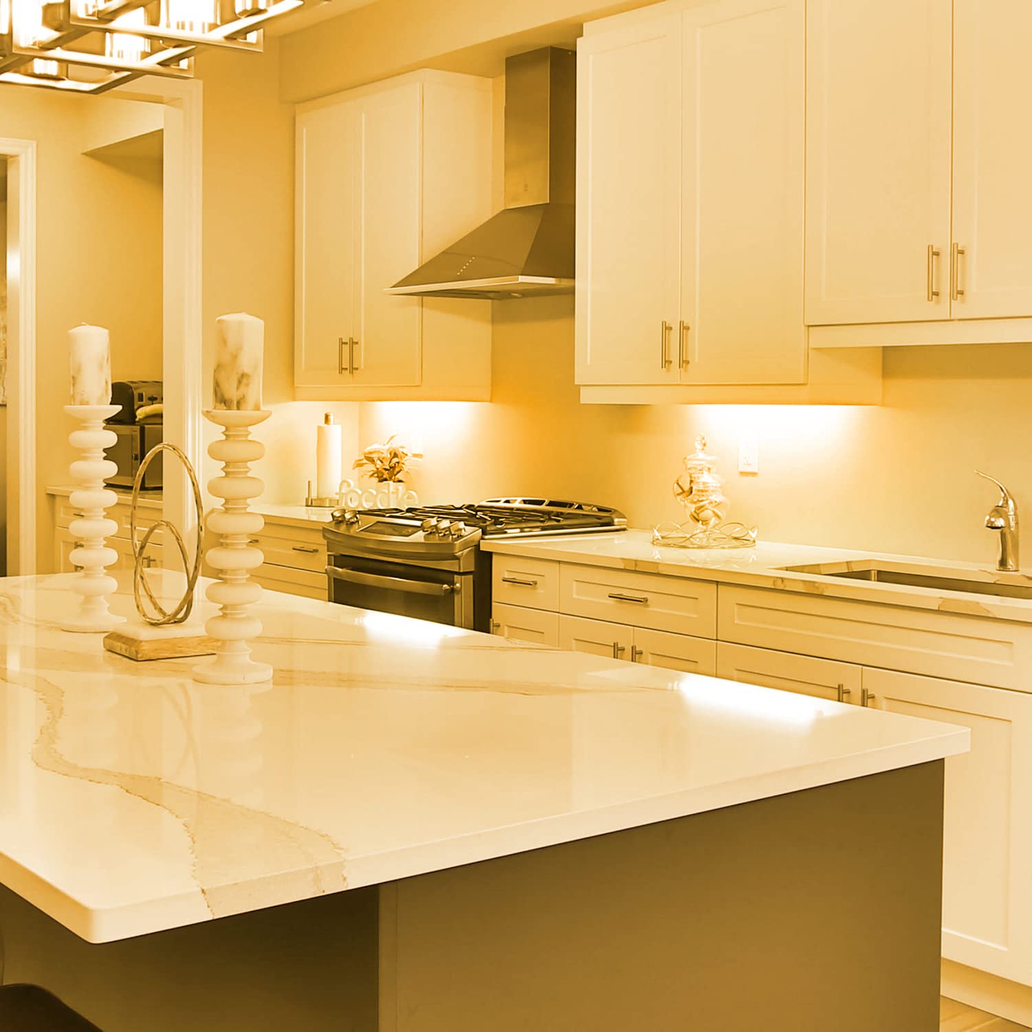 phopollo LED strip under kitchen cabinet for clear, task-friendly brightness