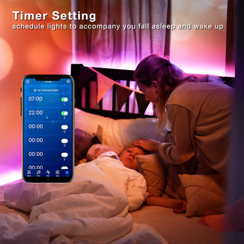 Phopollo LED strip music sync reacts to music for dynamic lighting.
