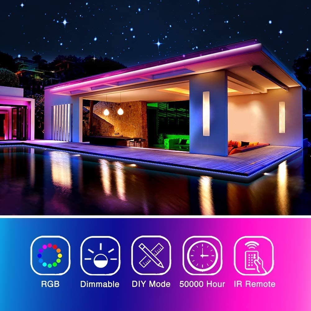 phopollo LED strip remote close-up for quick color selection and customization