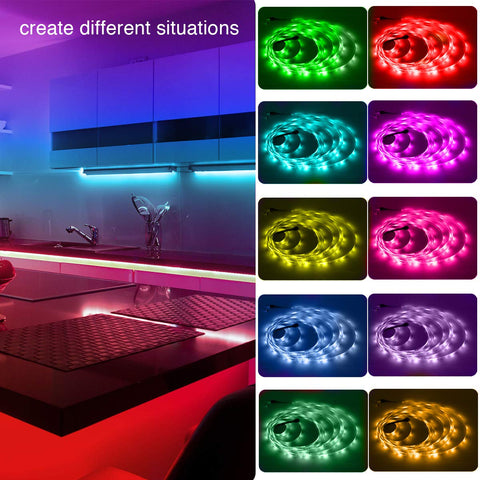 phopollo LED strip living room setup enhances ambience and decor
