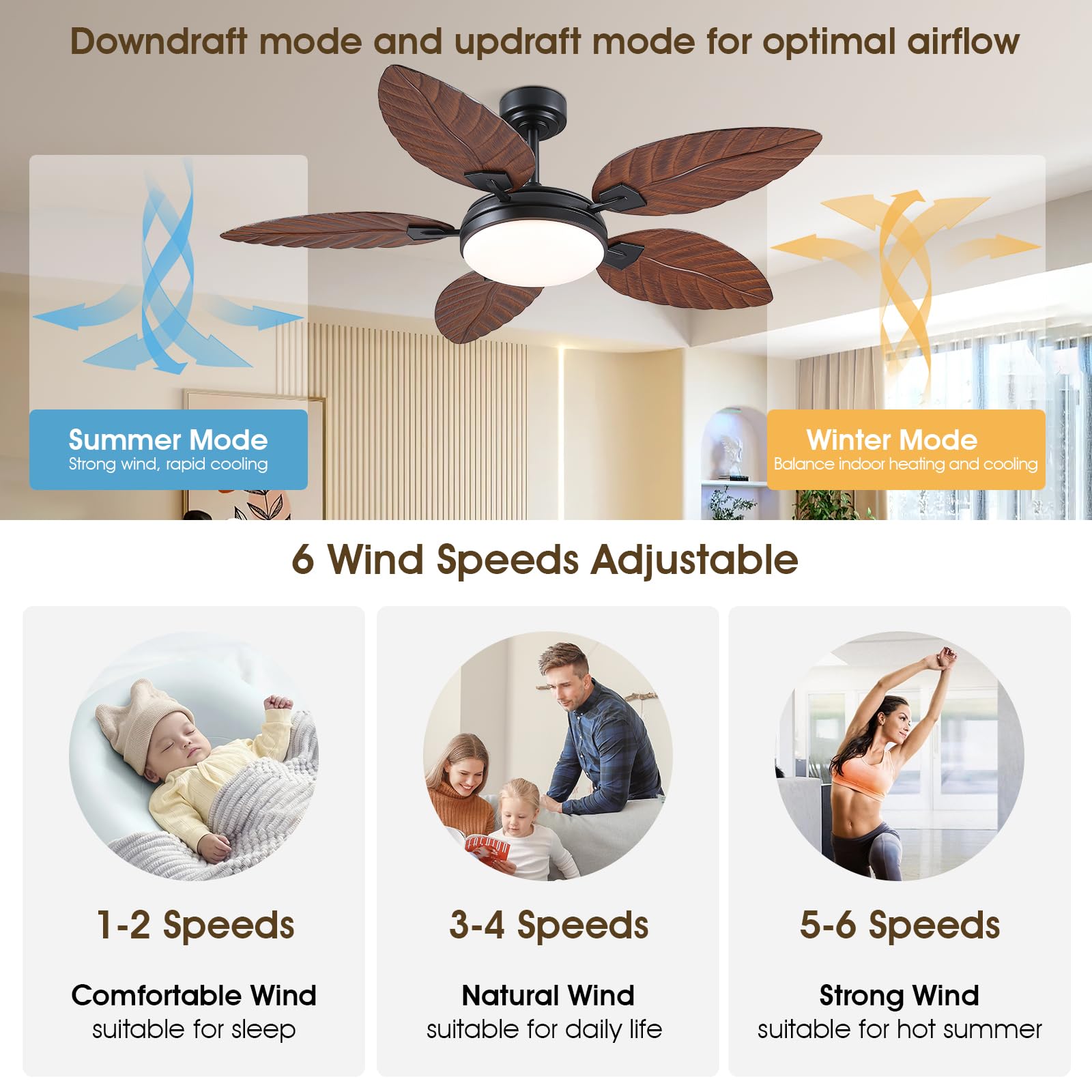 PHORUS 6-speed DC motor delivers quiet, powerful airflow