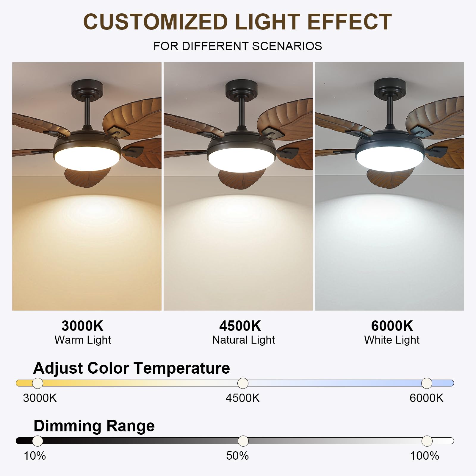 PHORUS LED lighting with three color temps for versatile ambiance