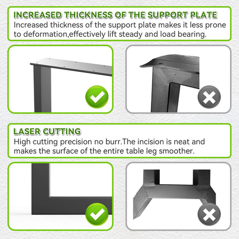 PHWOTAN legs include four adjustable pads to protect floors.