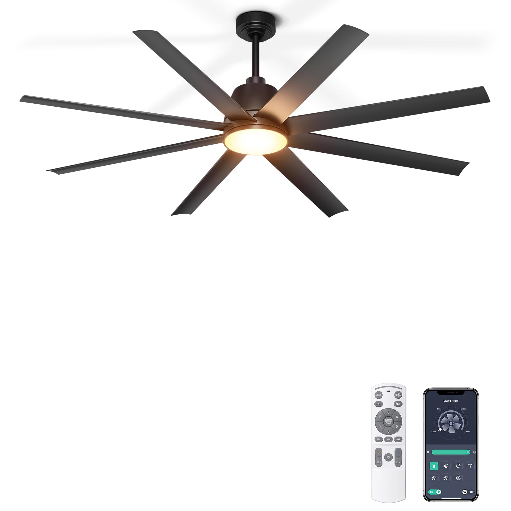 Phylluz 65-inch outdoor ceiling fan lights for patio ambience
