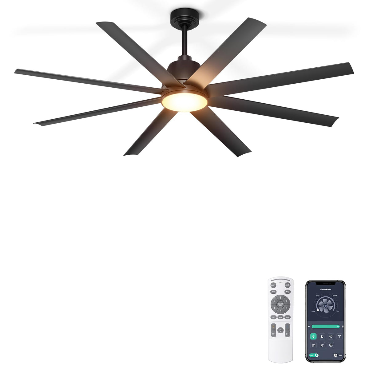 Phylluz 65-inch outdoor ceiling fan lights for patio ambience