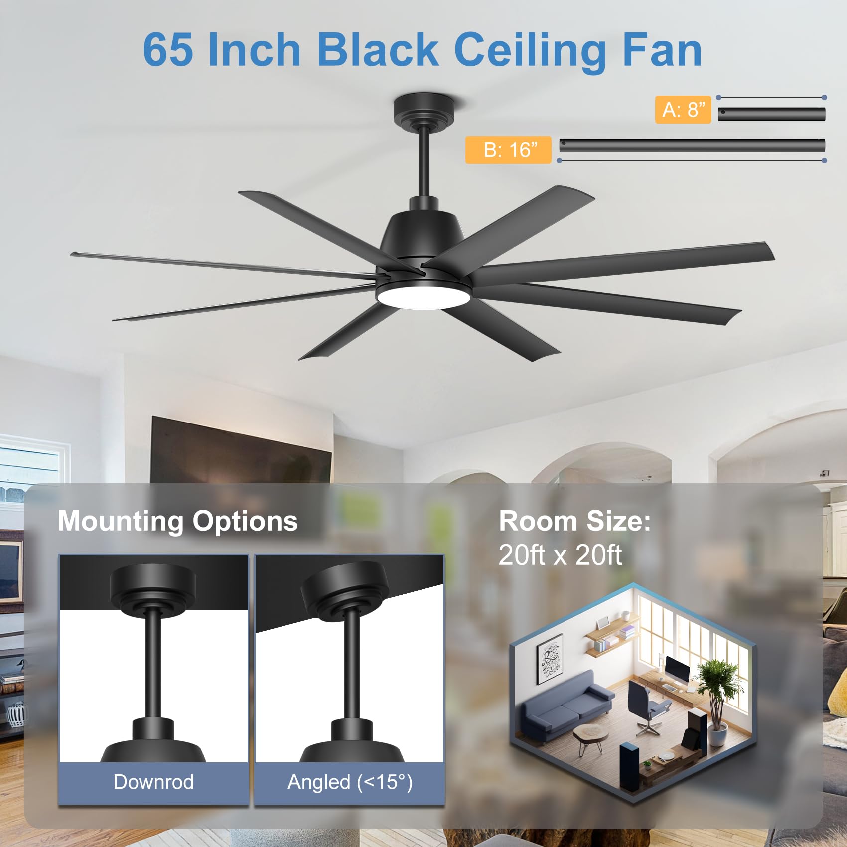Phylluz 6-speed fan with 1/4/8 hour timer