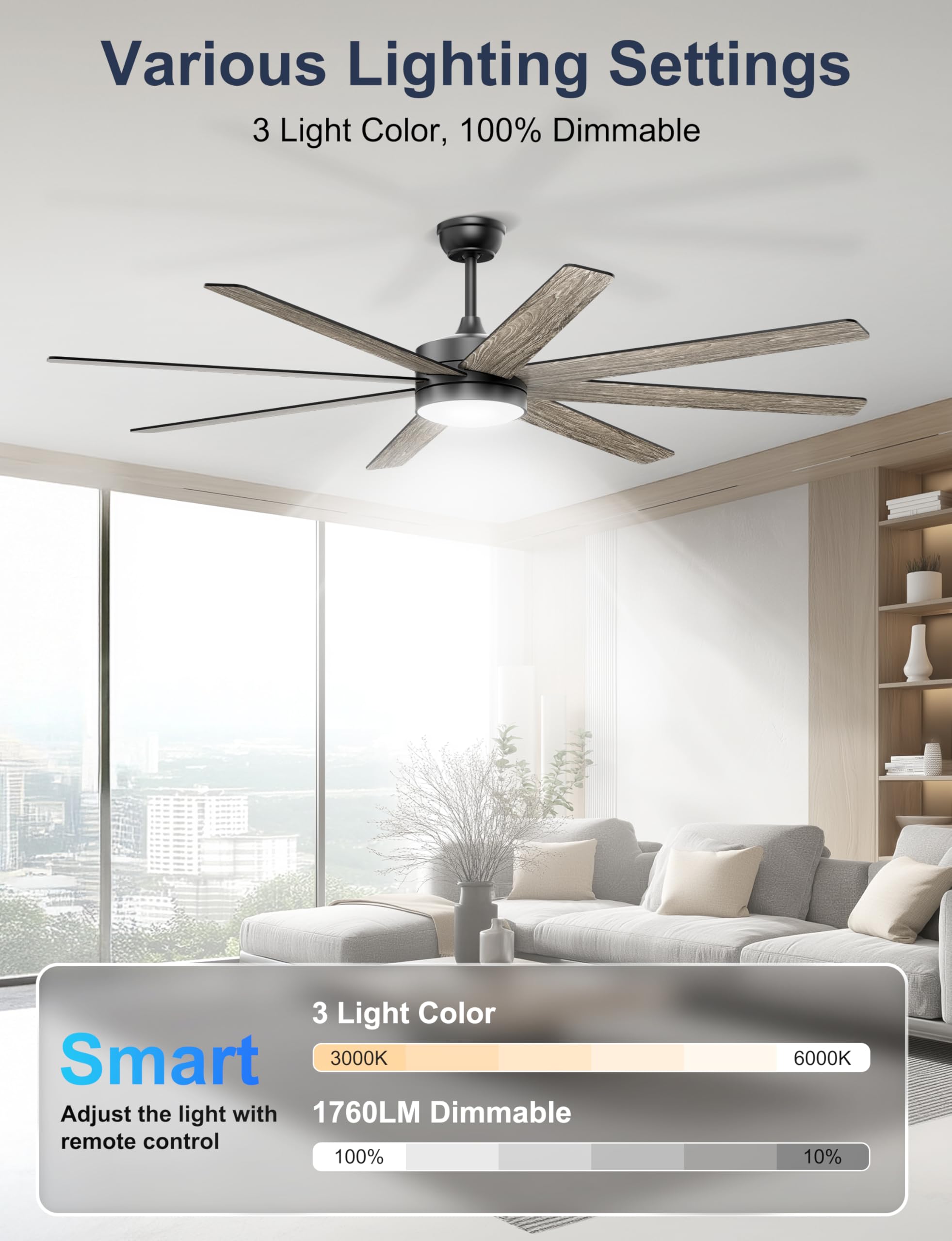 Phylluz energy-saving DC motor delivers quiet, efficient cooling.