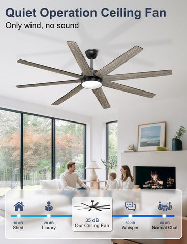 Phylluz compatible with sloped ceilings up to 15 degrees.