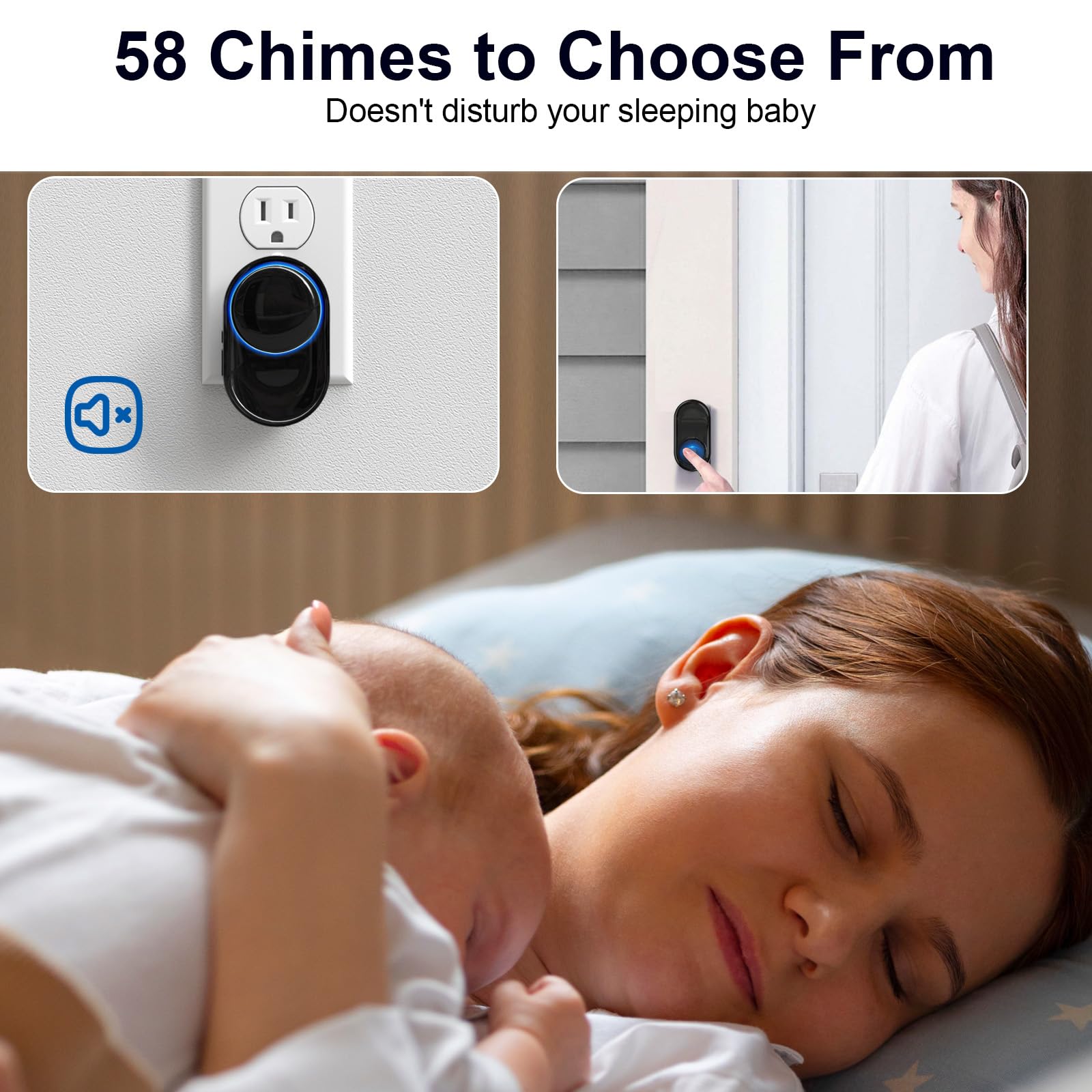 PHYSEN 58 melodies provide versatile door chimes for different rooms.
