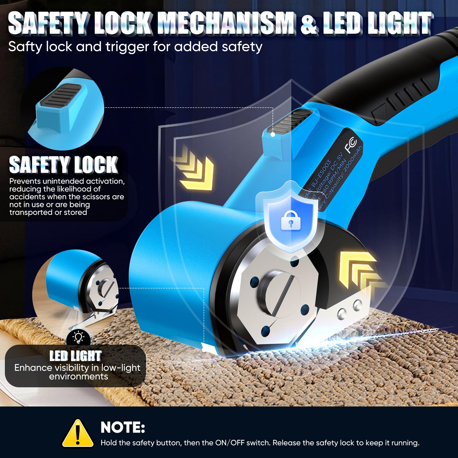 PHYSEN LED work light improves visibility for accurate cuts