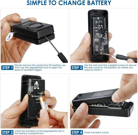 PHYSEN kit includes batteries and mounting hardware for quick setup