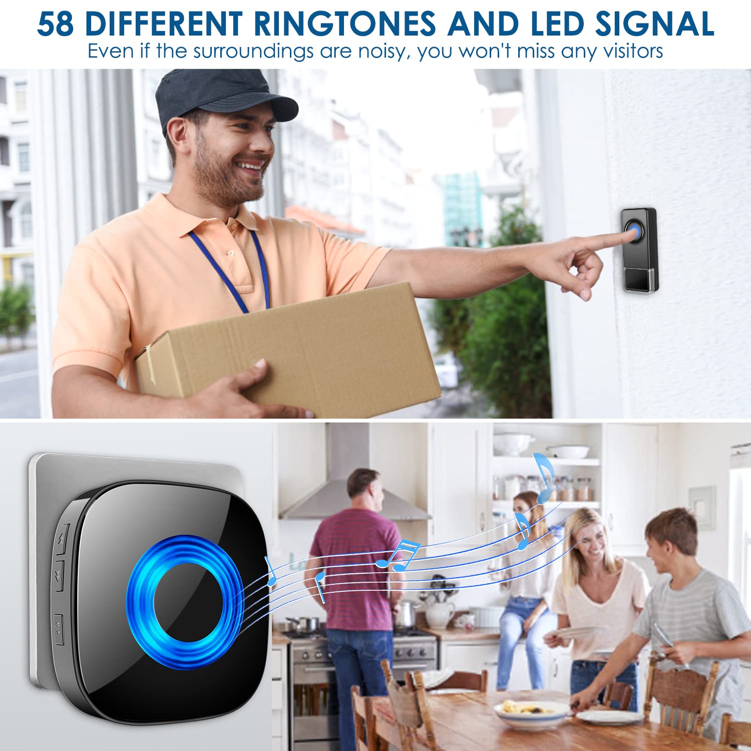 PHYSEN wireless range up to 1300 ft supports large spaces.
