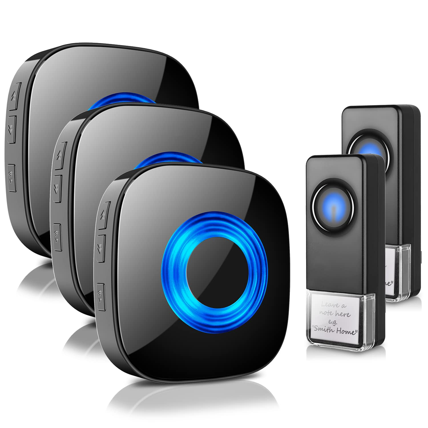 PHYSEN doorbell transmitter mounted on wall for reliable classroom alerts.