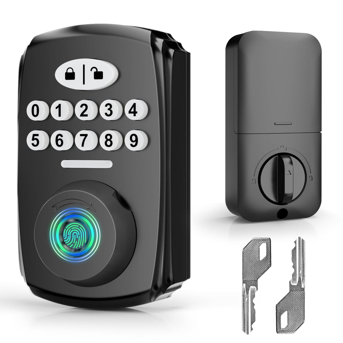 PHYSEN Fingerprint Lock front view for effortless front entry.