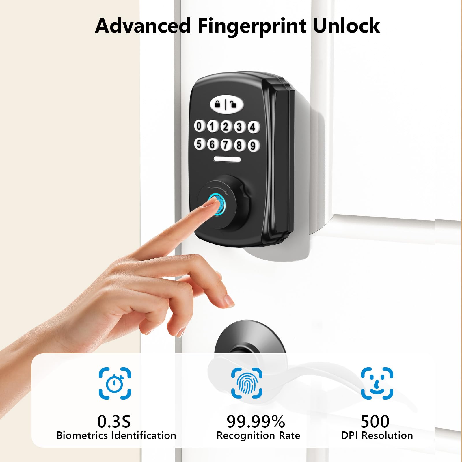 PHYSEN Fingerprint Lock installation guide shows easy DIY setup.