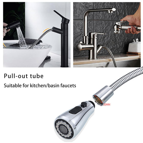 Phyxon spray hose kitchen-use scenario shows flexible reach.