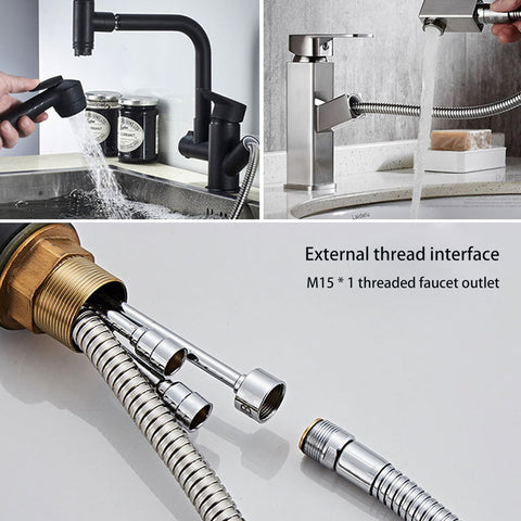 Phyxon spray hose one-year warranty badge communicates assurance.