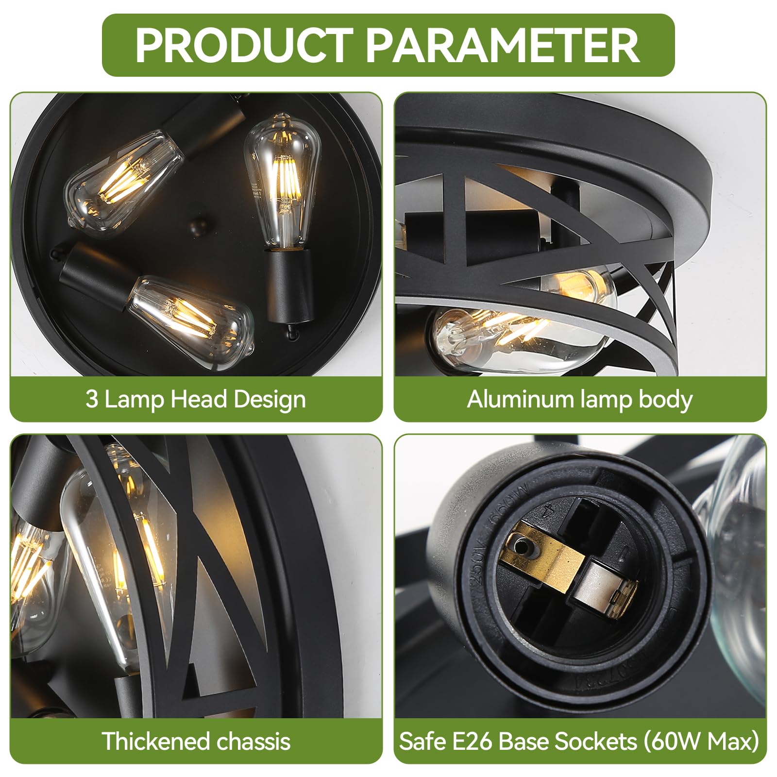 Piano7797 open-design frame exposes bulbs for ambient illumination.