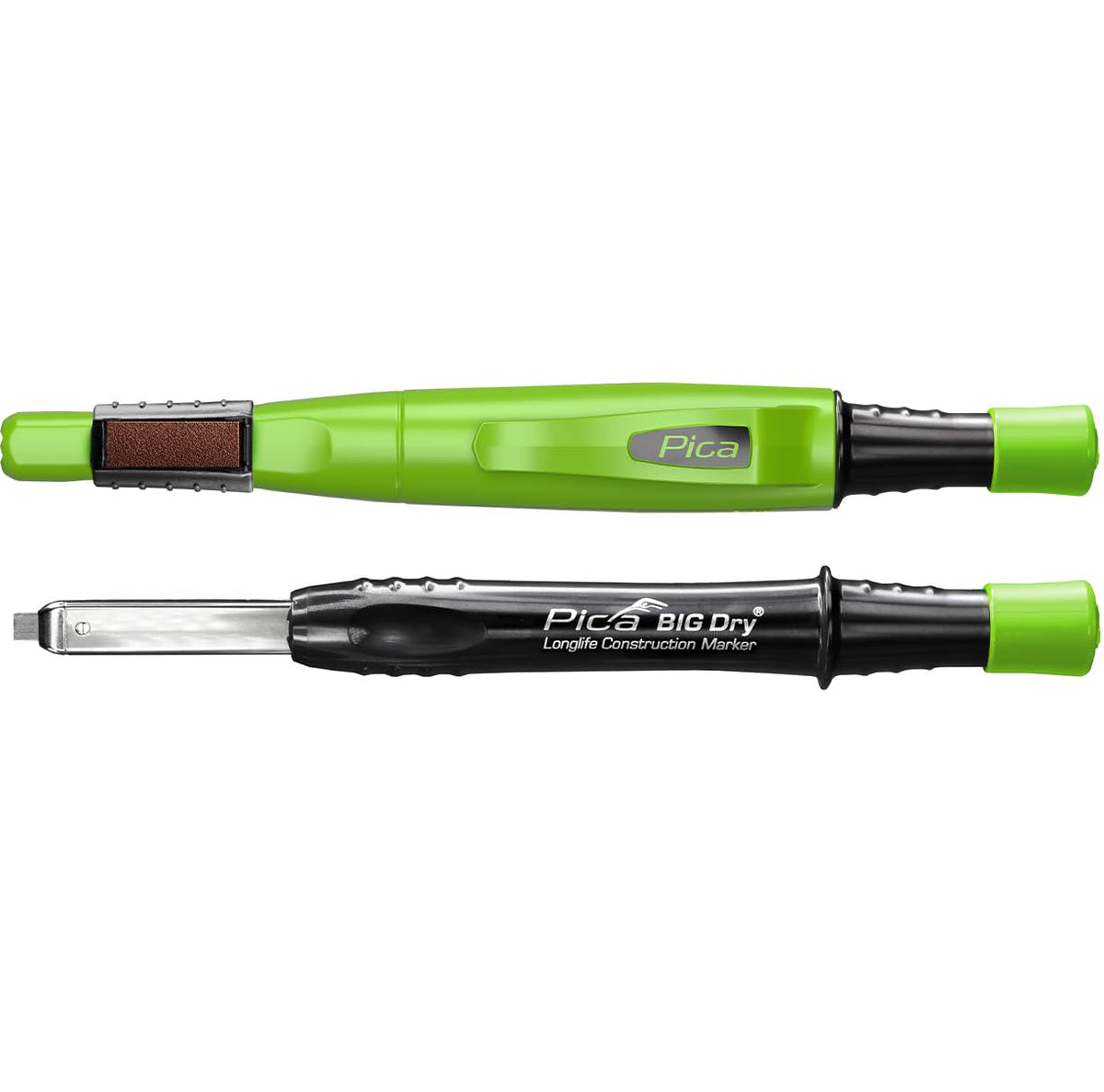 Pica Big Dry Marker for Construction graphite nib detail shows millimeter-precision lines