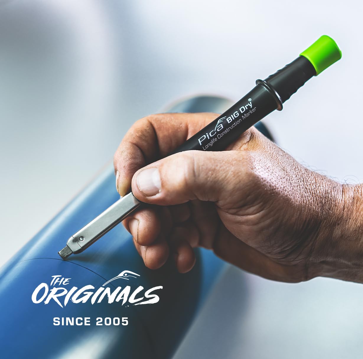 Pica Big Dry Marker for Construction refillable body view highlights long-term versatility