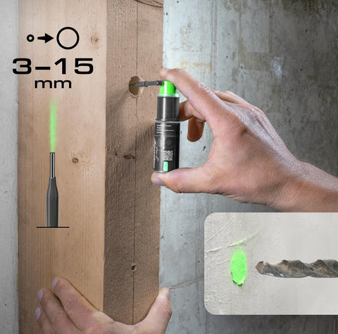Pica Powder marks through holes up to 25 cm deep for deep reach.