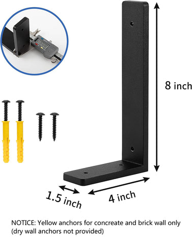 PICESA 8x4 shelf bracket side view showing precise 90-degree angle.