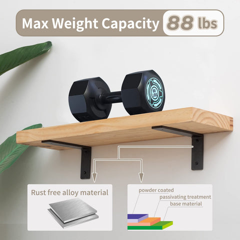 PICESA matte black finish bracket suited for garage and kitchen.