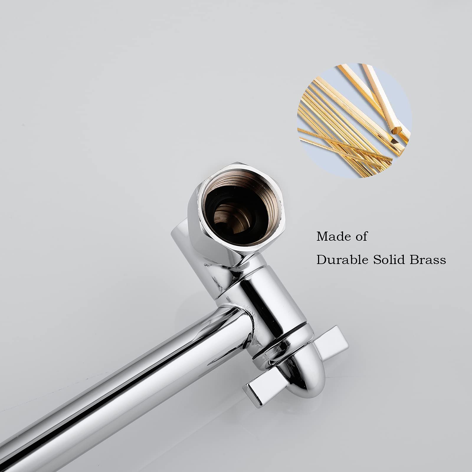Pichrain polished chrome finish enhances bathroom aesthetics and cleaning ease.