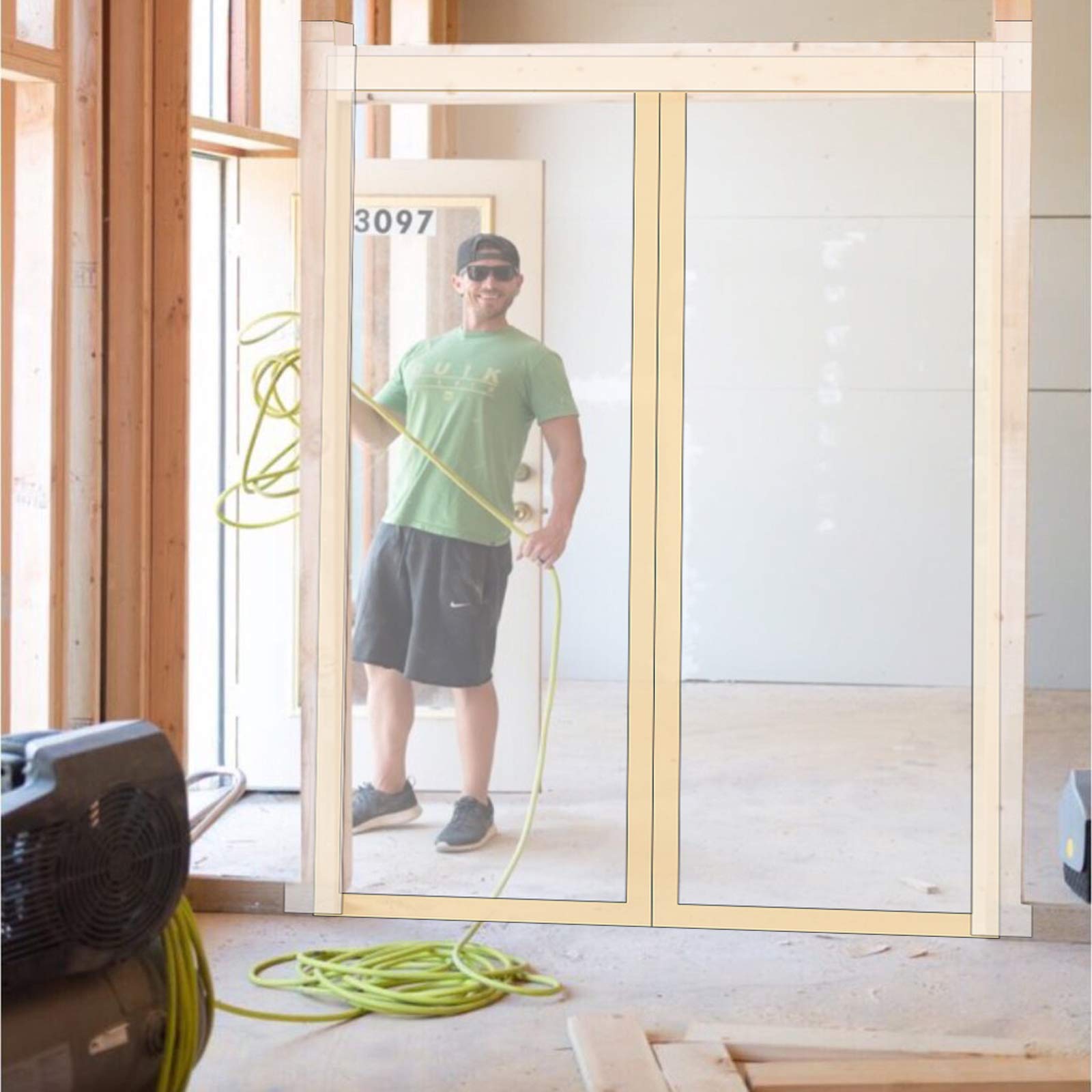 PICK FOR LIFE dust barrier kit EVA material with edged sealing on doorway