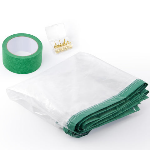 PICK FOR LIFE dust barrier door kit with magnetic closure shown for seamless hands-free entry.