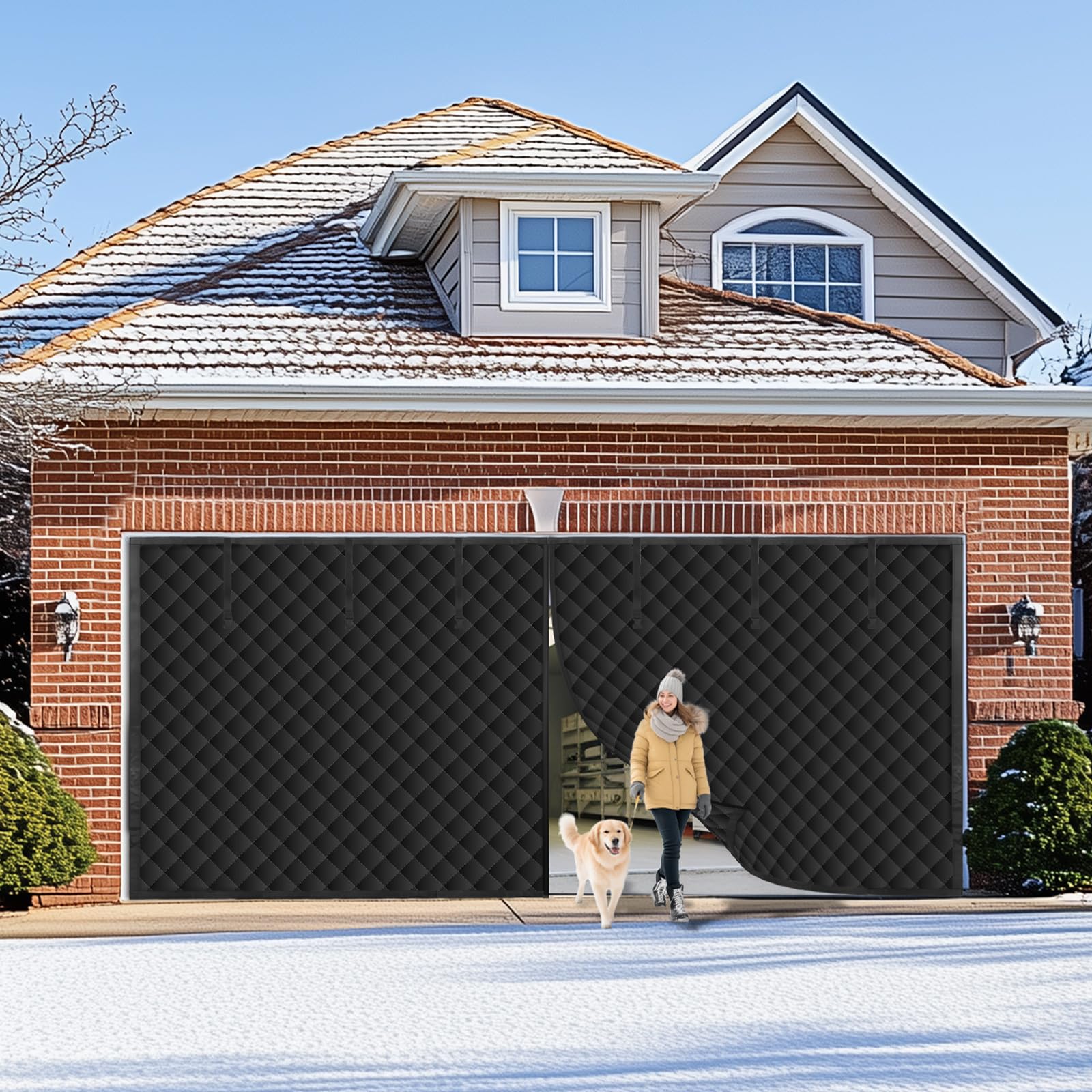 Pick for Life garage door insulation 16x7-foot doors reduces heat loss.