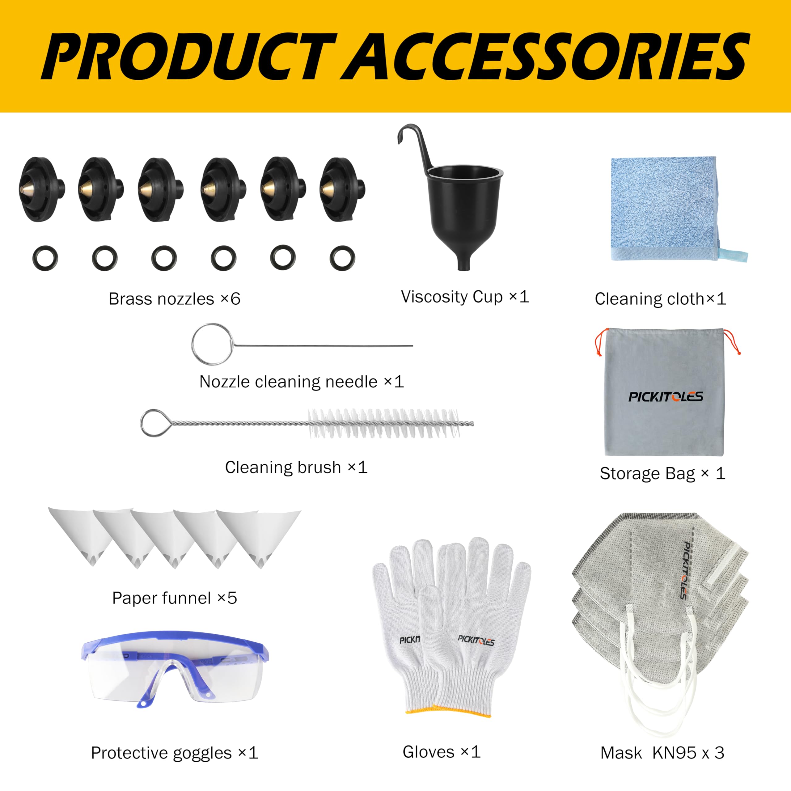 PICKITOLES accessories pack included for complete DIY projects.