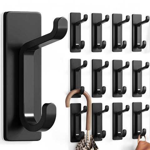 Pickpiff 12-pack wall hooks with double ends for extra storage in any room
