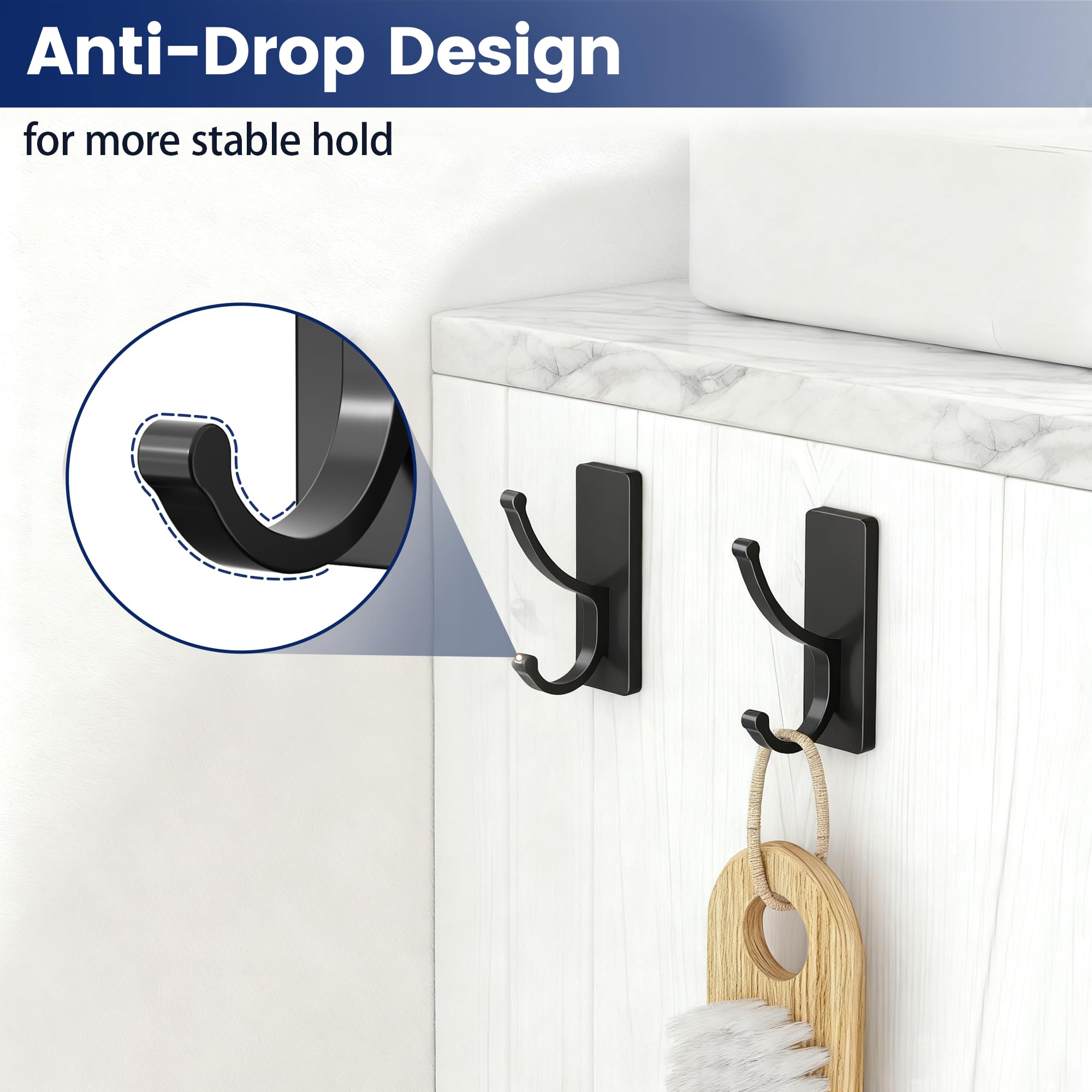 Pickpiff easy removal adhesive wall hooks strip with clean removal