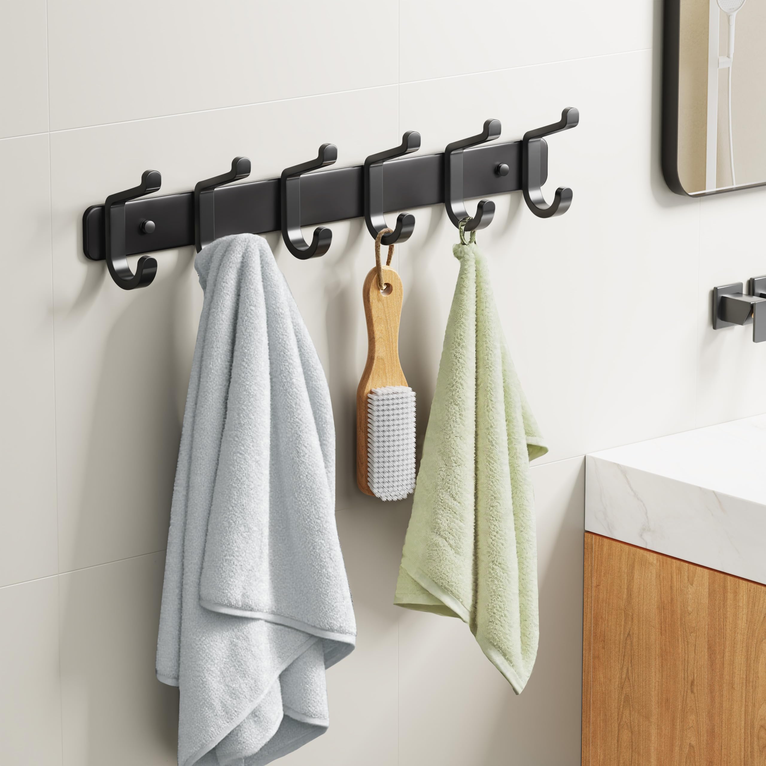 Pickpiff rustproof finish shields towels from moisture.