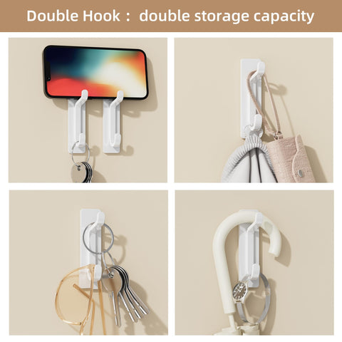 Pickpiff double-hook design offers more hanging space per pack.