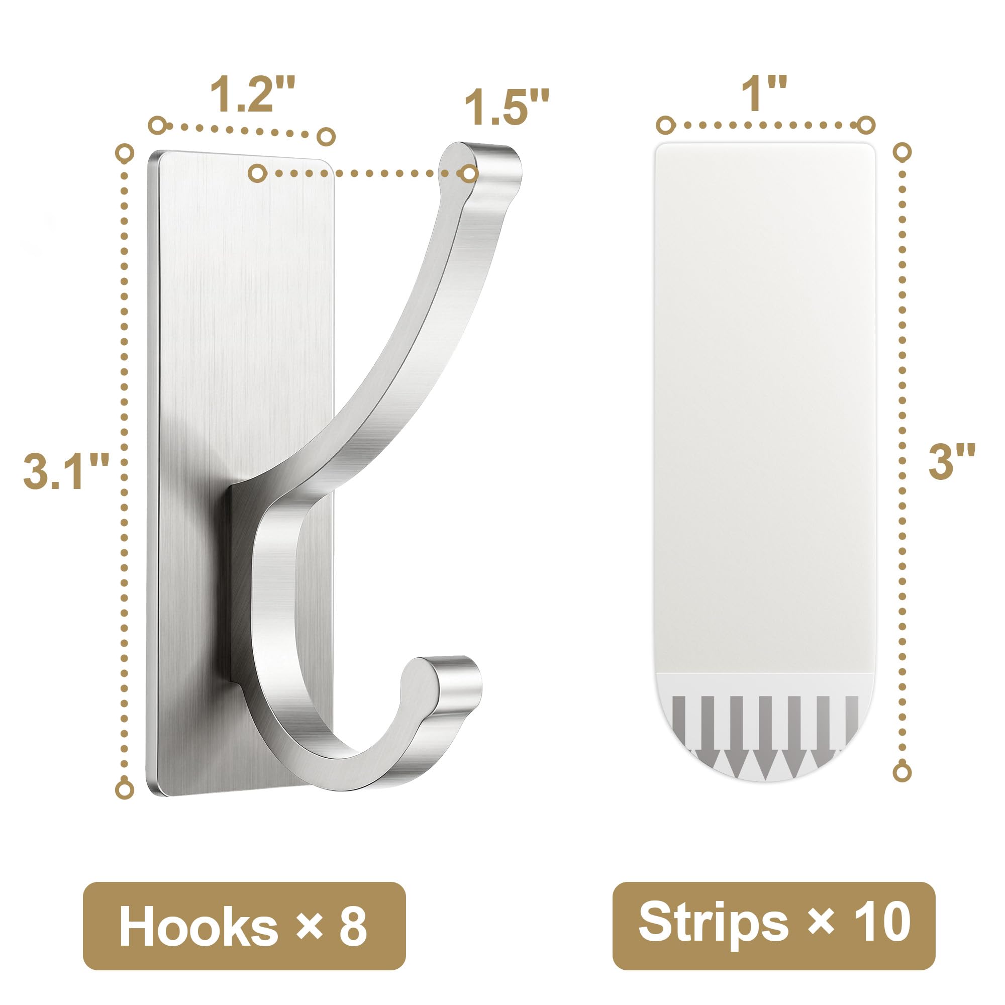 Pickpiff easy-install hook requires no tools or nails.