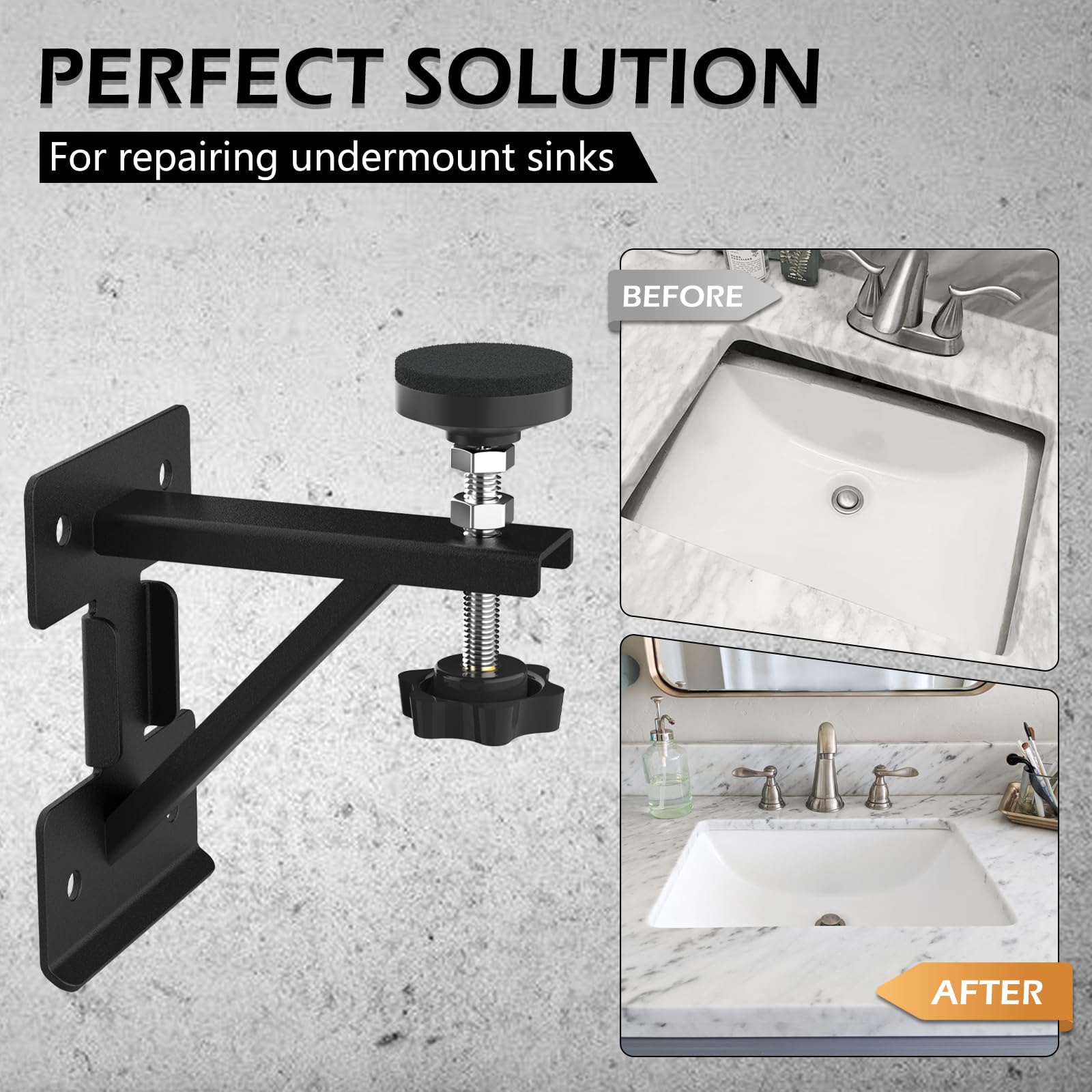 Piclafe brackets include felt pads to prevent contact damage on sink surfaces.